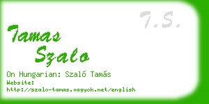 tamas szalo business card